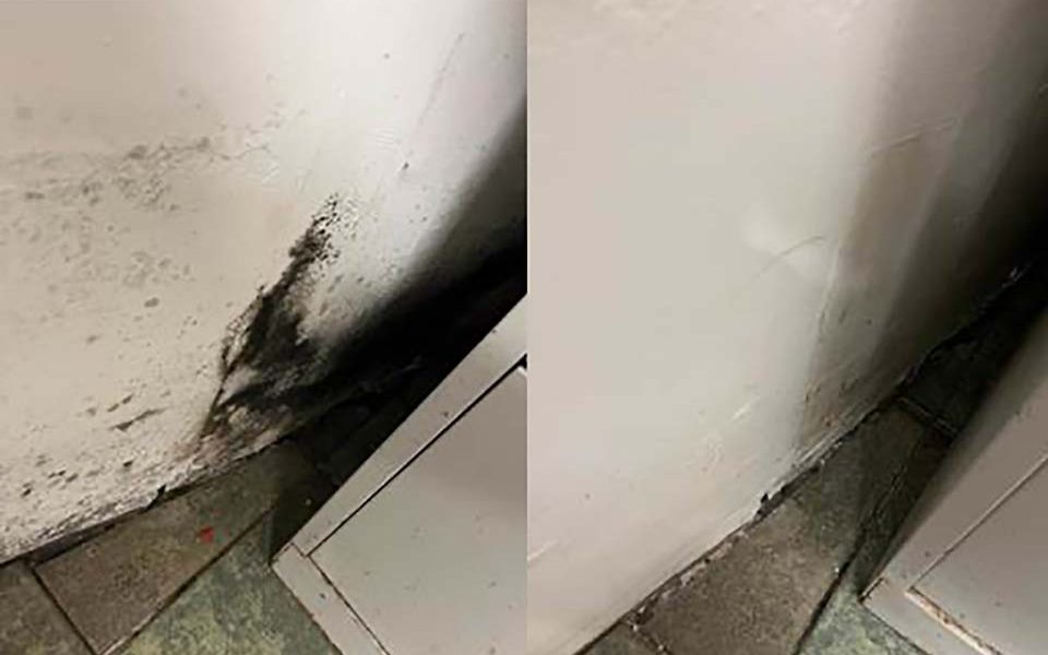 general mould cleaning before after